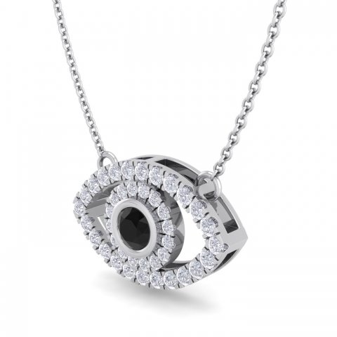 Evil eye pendant with diamonds image 3