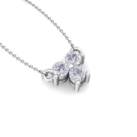 Triple design diamond pendant image 1