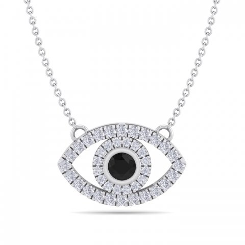 Evil eye pendant with diamonds image 1